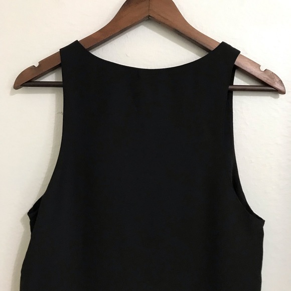 H&M Women’s 8 Black Semi-sheer Relaxed Fit Swing Sleeveless Pullover Tank Dress - Picture 4 of 12